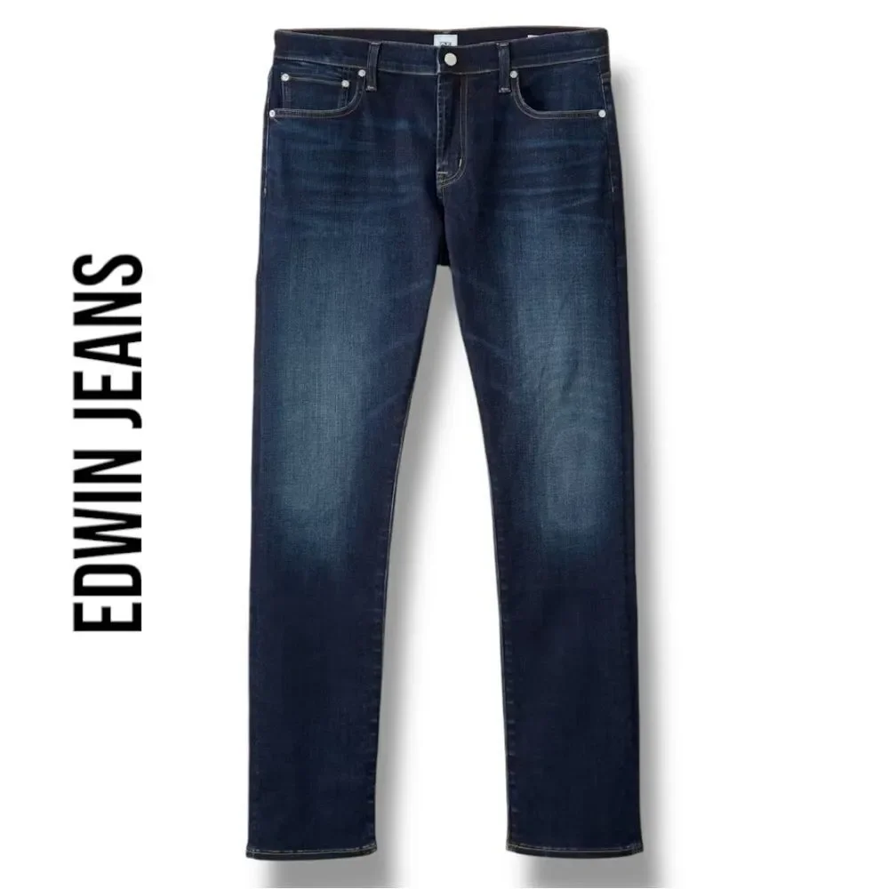 EDWIN Men’s Jace Slim Straight Leg Jeans in the Size 31X32 in Icon Blue Color